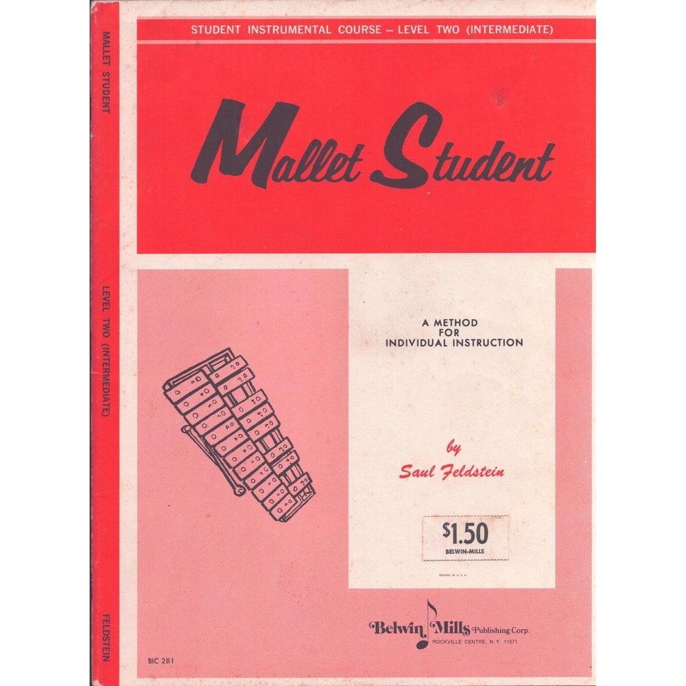 Mallet Student Level Two Intermediate Saul Feldstein Belwin Mills BIC 281